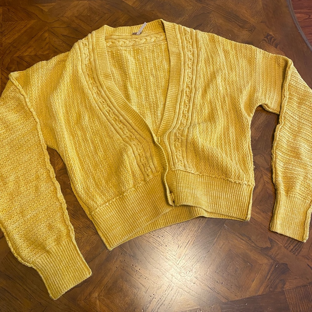 Free People moon river cardigan in southern sun combo